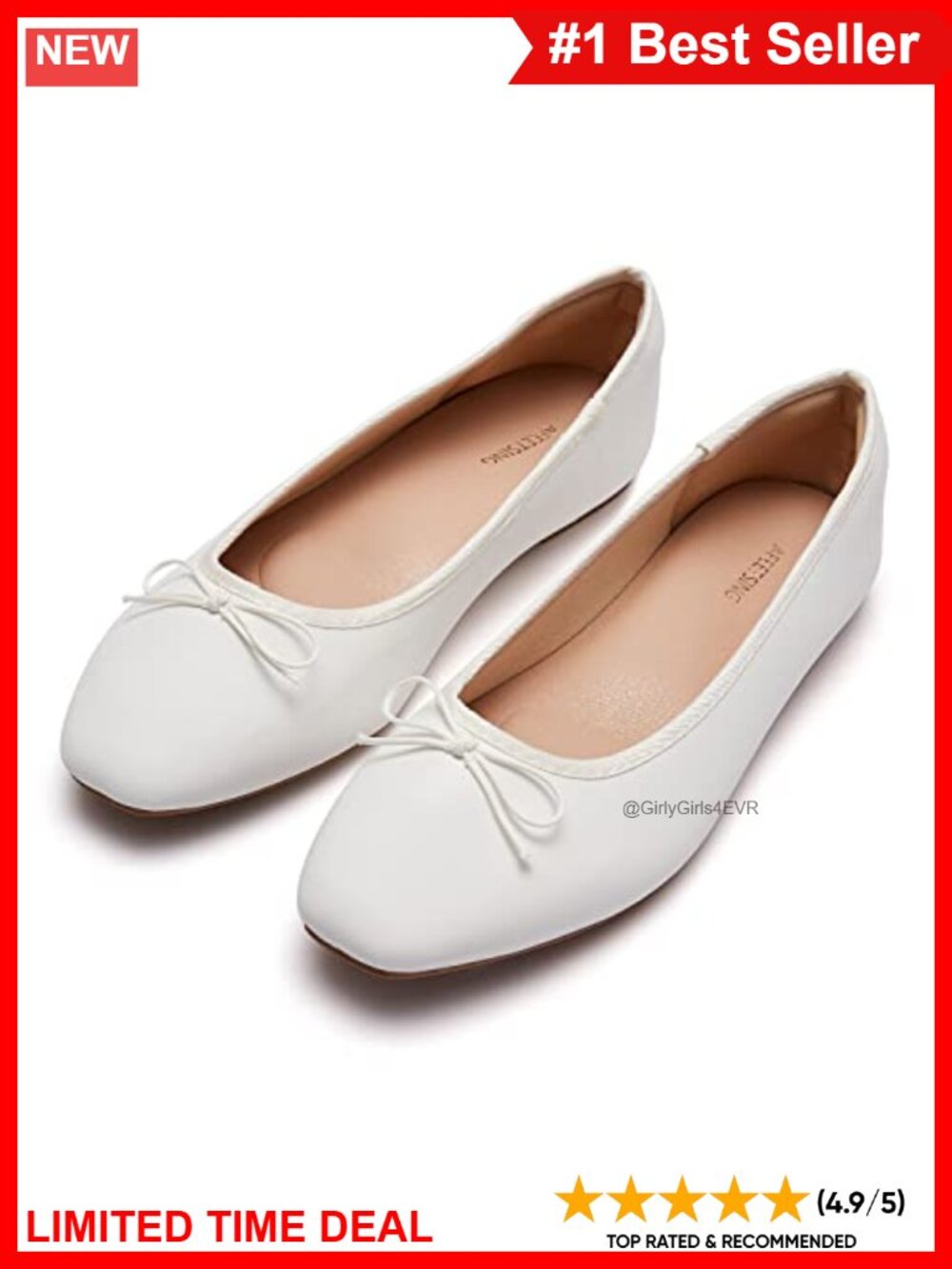 Women's Round Toe Ballet Flats Comfortable Bow Dressy Shoes